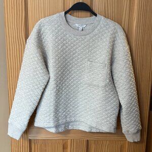 Banana Republic Factory Quilted Sweatshirt Size XS in Oatmeal Heather